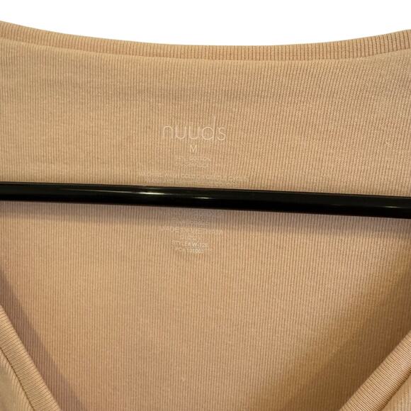 Nuuds Hook & Eye Bodysuit in Pink Ribbon Long Sleeve Size Medium - Picture 4 of 6